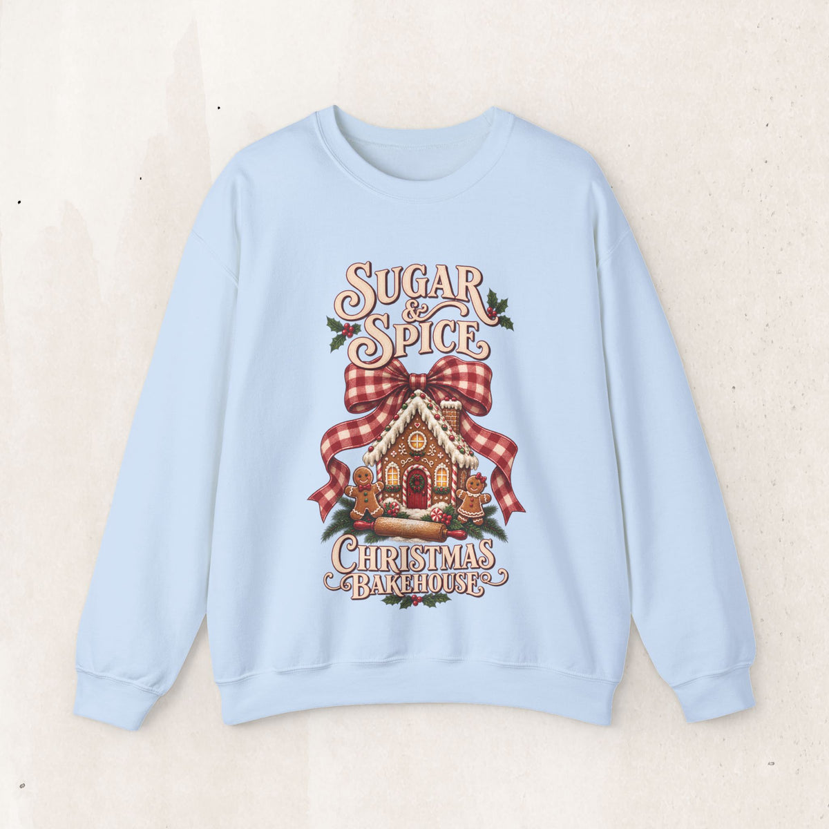 Sugar & Spice Christmas Sweatshirt — Gingerbread House Holiday Crewneck