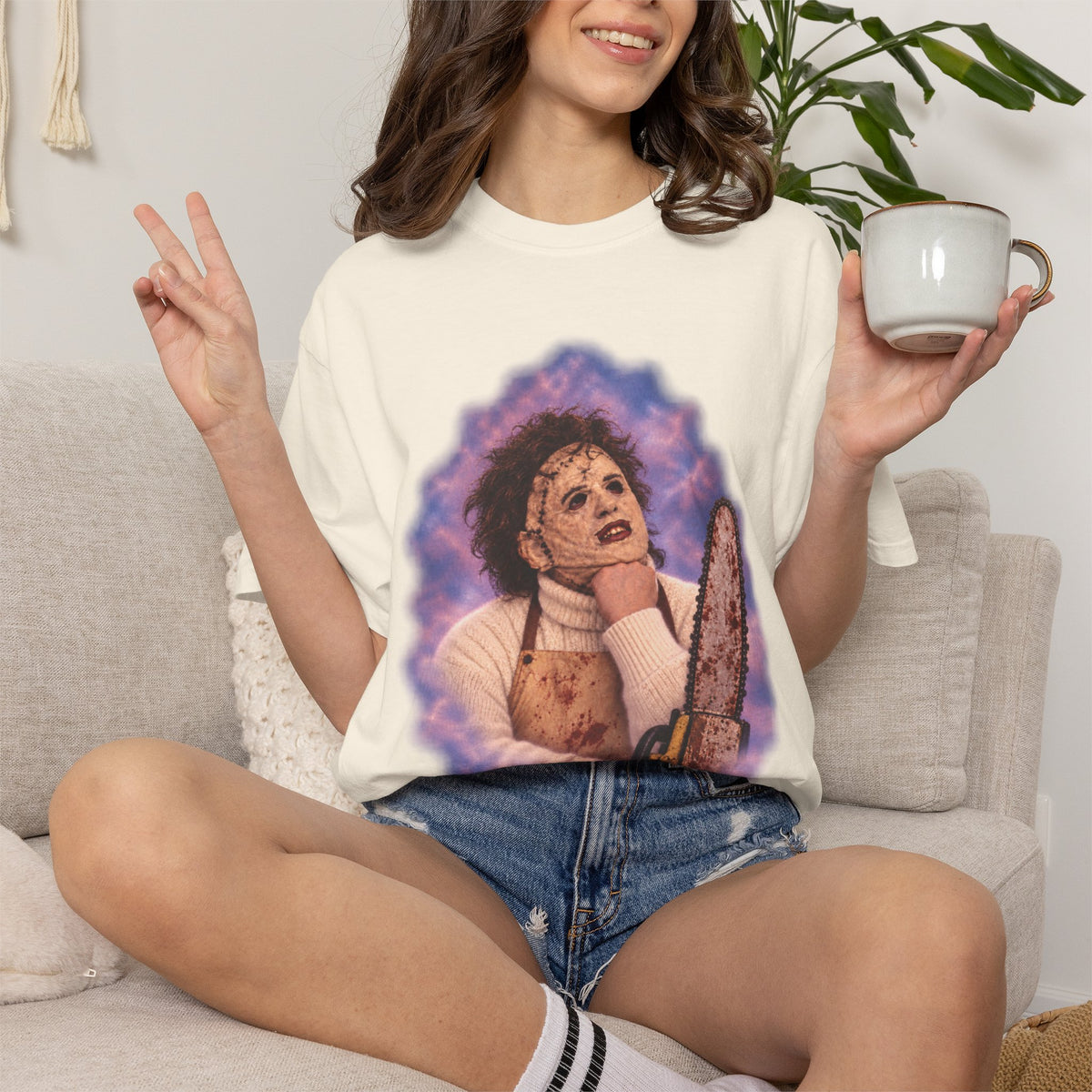 Leatherface 80's Portrait Tee