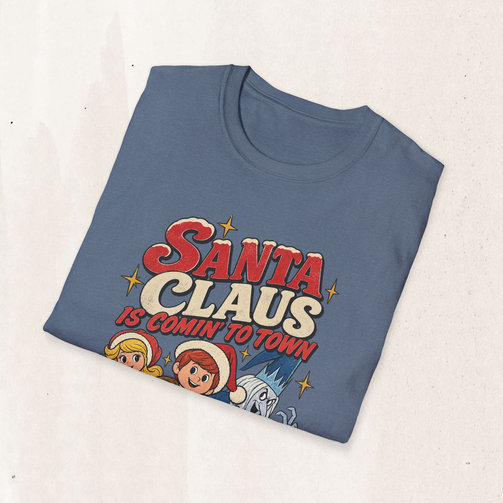Santa Claus Is Comin' To Town Christmas Tee