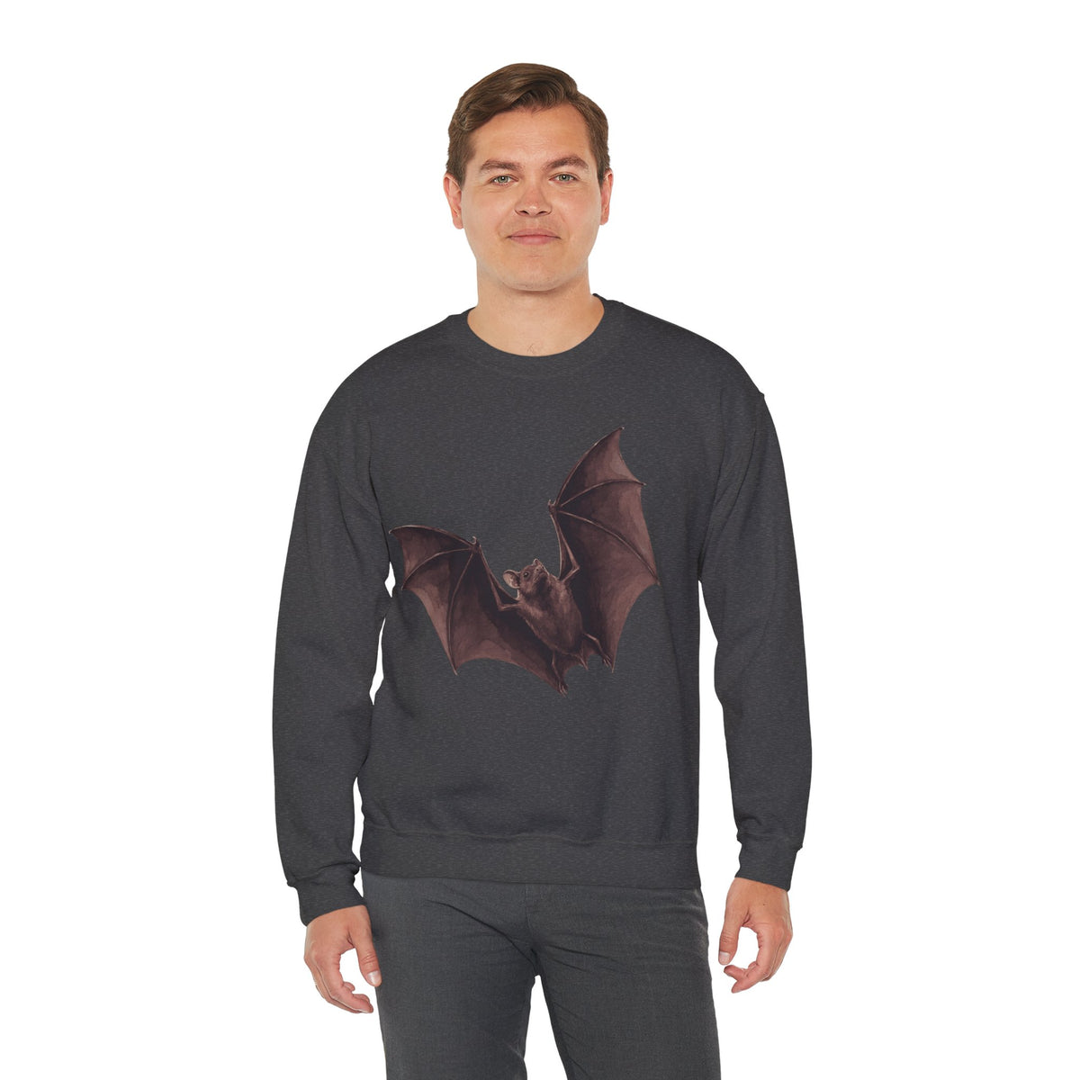 Flying Bat Sweatshirt in Dark Heather, alternate view