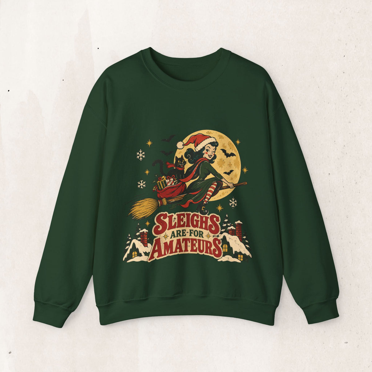 Sleighs Are for Amateurs Christmas Sweatshirt, Funny Christmas Crewneck