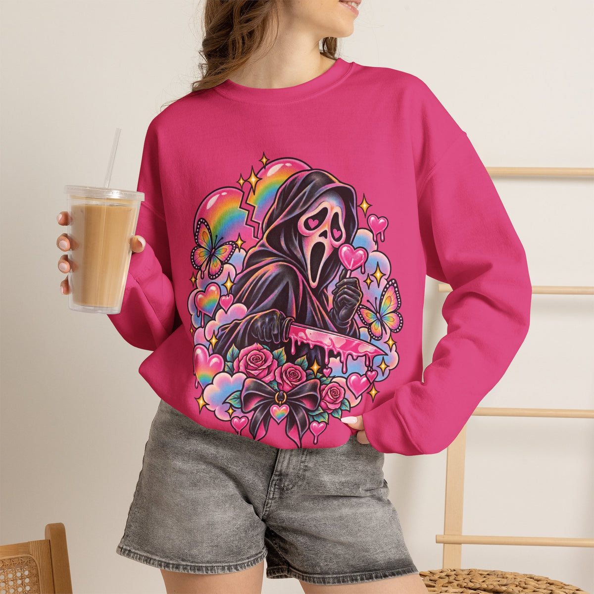 Ghostface Rainbow Crewneck Sweatshirt
