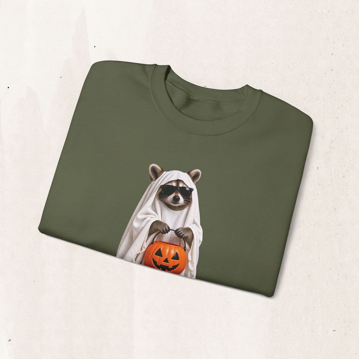 Halloween Raccoon Crewneck Sweatshirt
