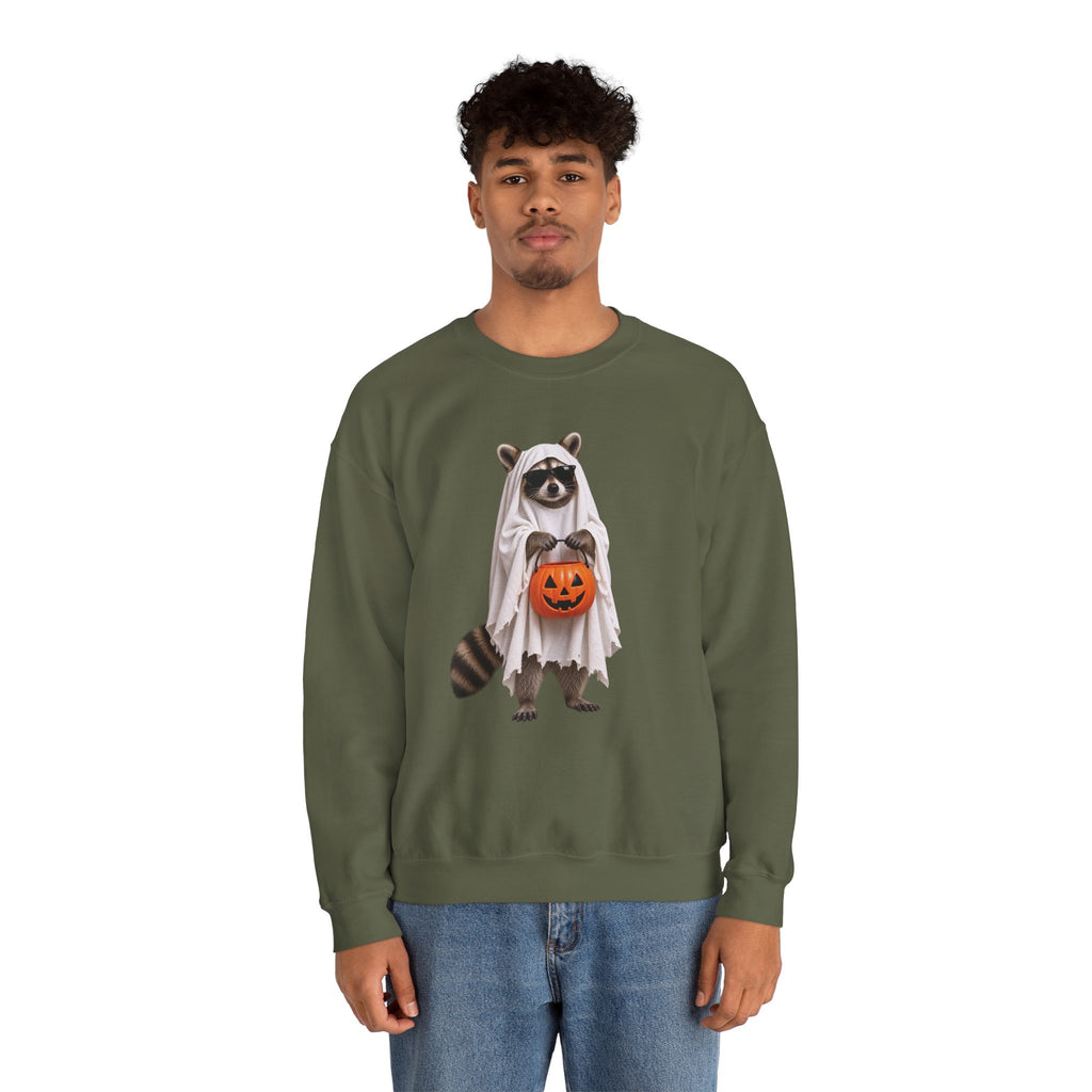 Halloween Raccoon Crewneck Sweatshirt