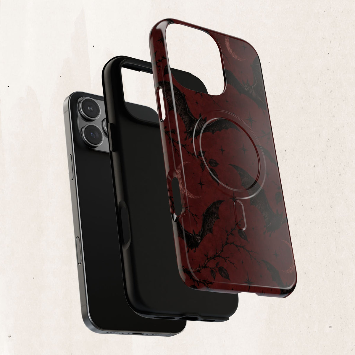 Gothic Bat Moon Magnetic Phone Case