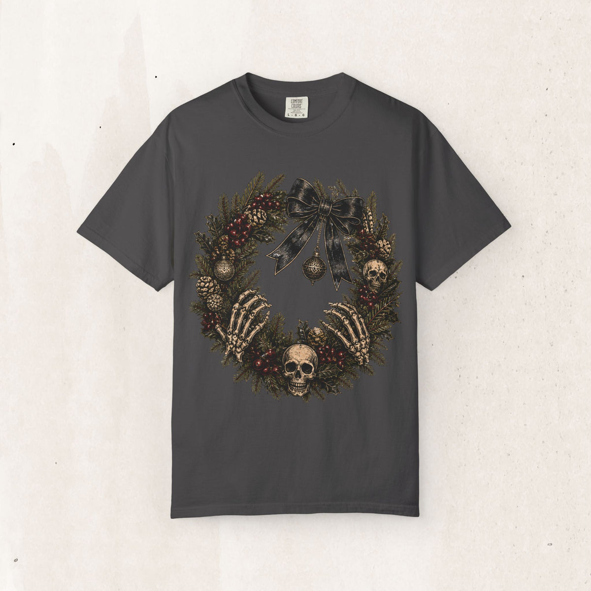 Skulls & Spruce Wreath Tee Printify