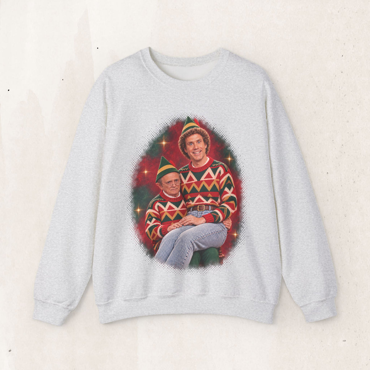 Buddy the Elf 80s glamour portrait Christmas sweatshirt