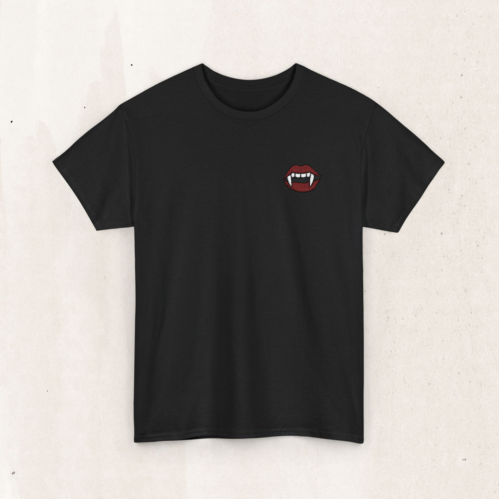 Embroidered Vampire Fangs Tee