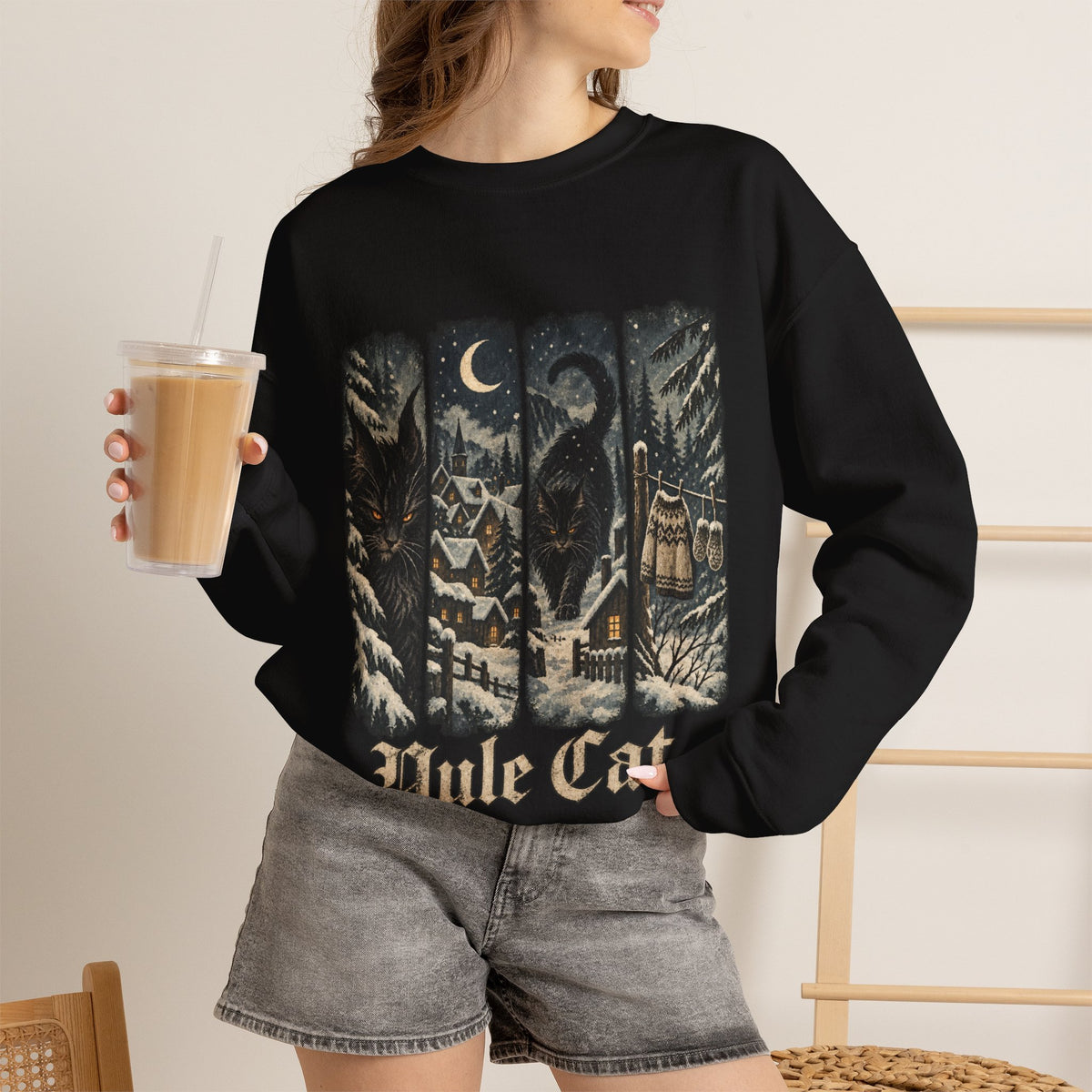 Yule Cat Christmas sweatshirt