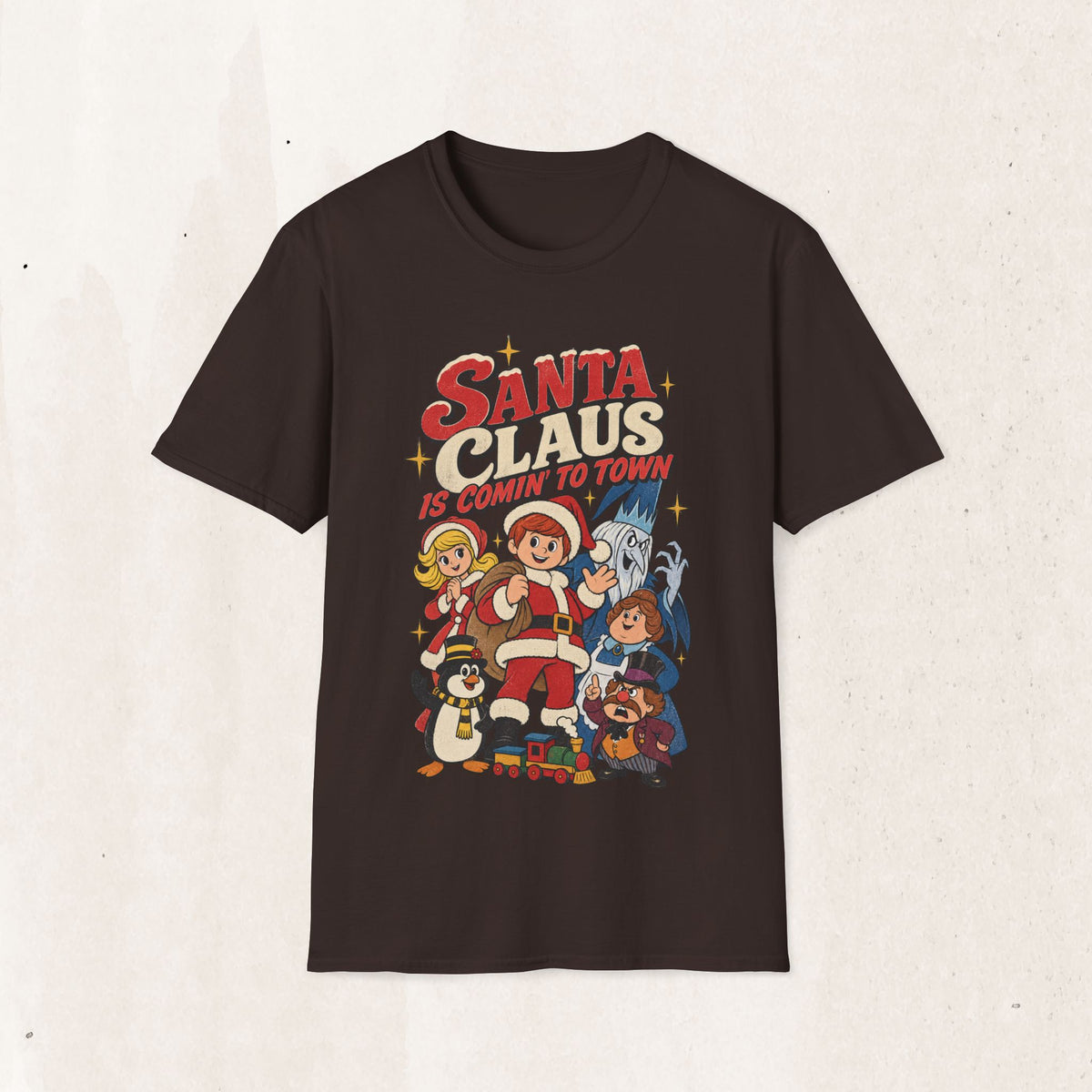 Santa Claus Is Comin' To Town Christmas Tee