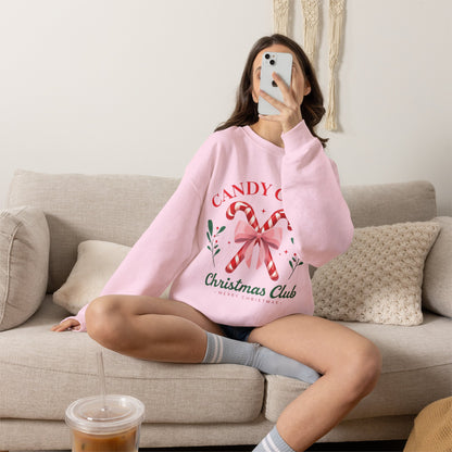 Candy Cane Christmas Club Crewneck Sweatshirt