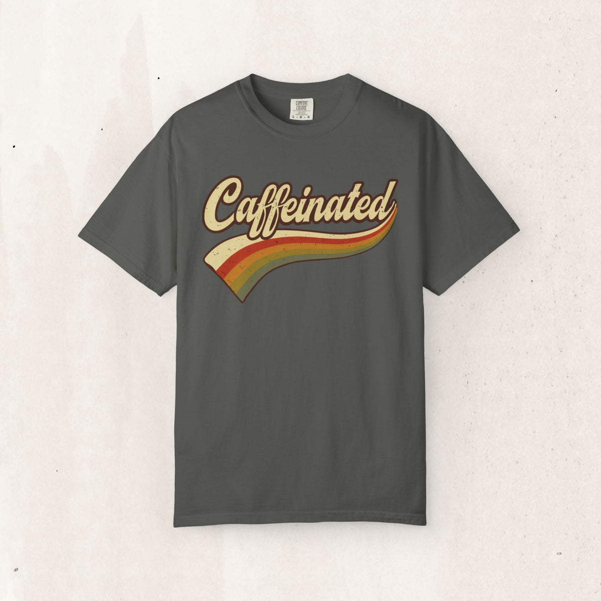 Caffeinated Retro Stripe Tee