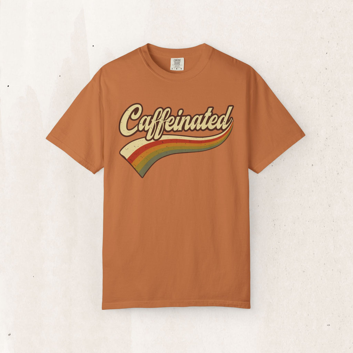 Caffeinated Retro Stripe Tee
