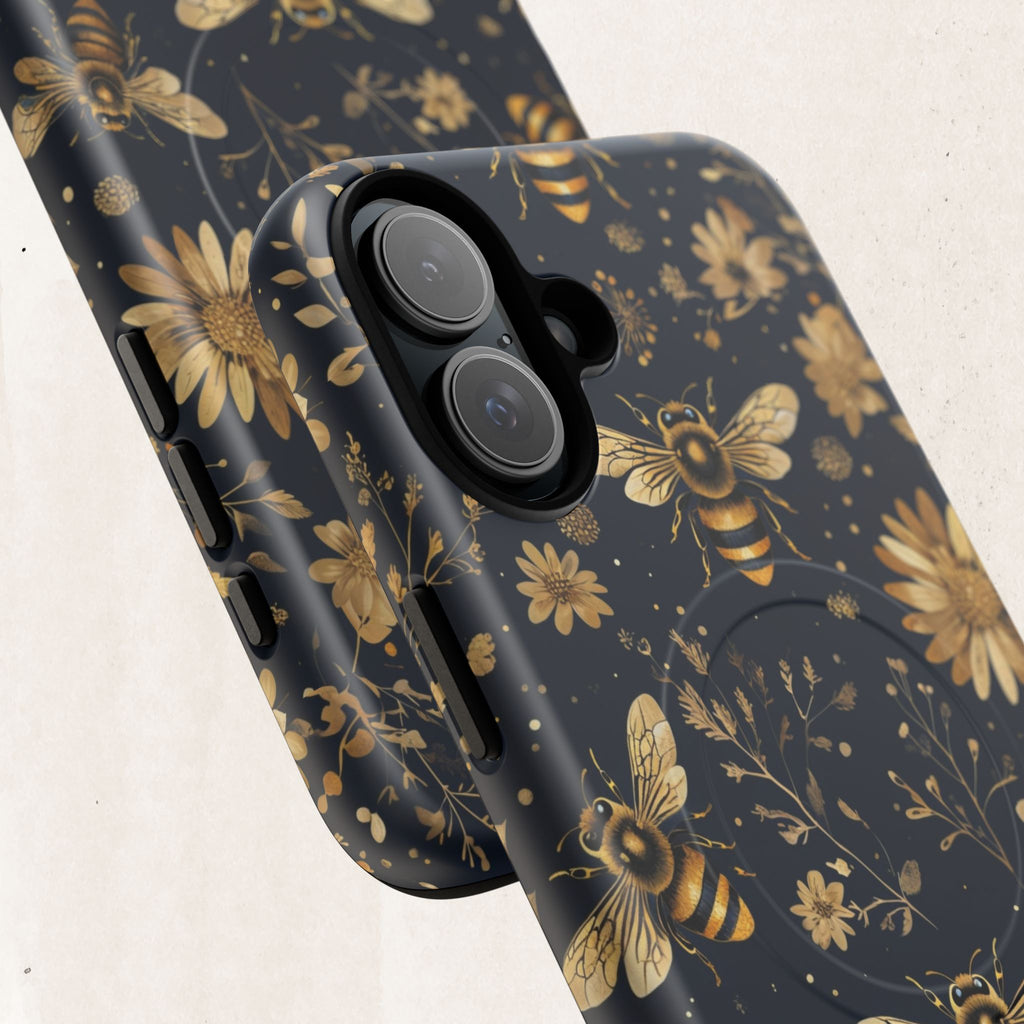 Gold Bees & Daisies Magnetic Tough Case