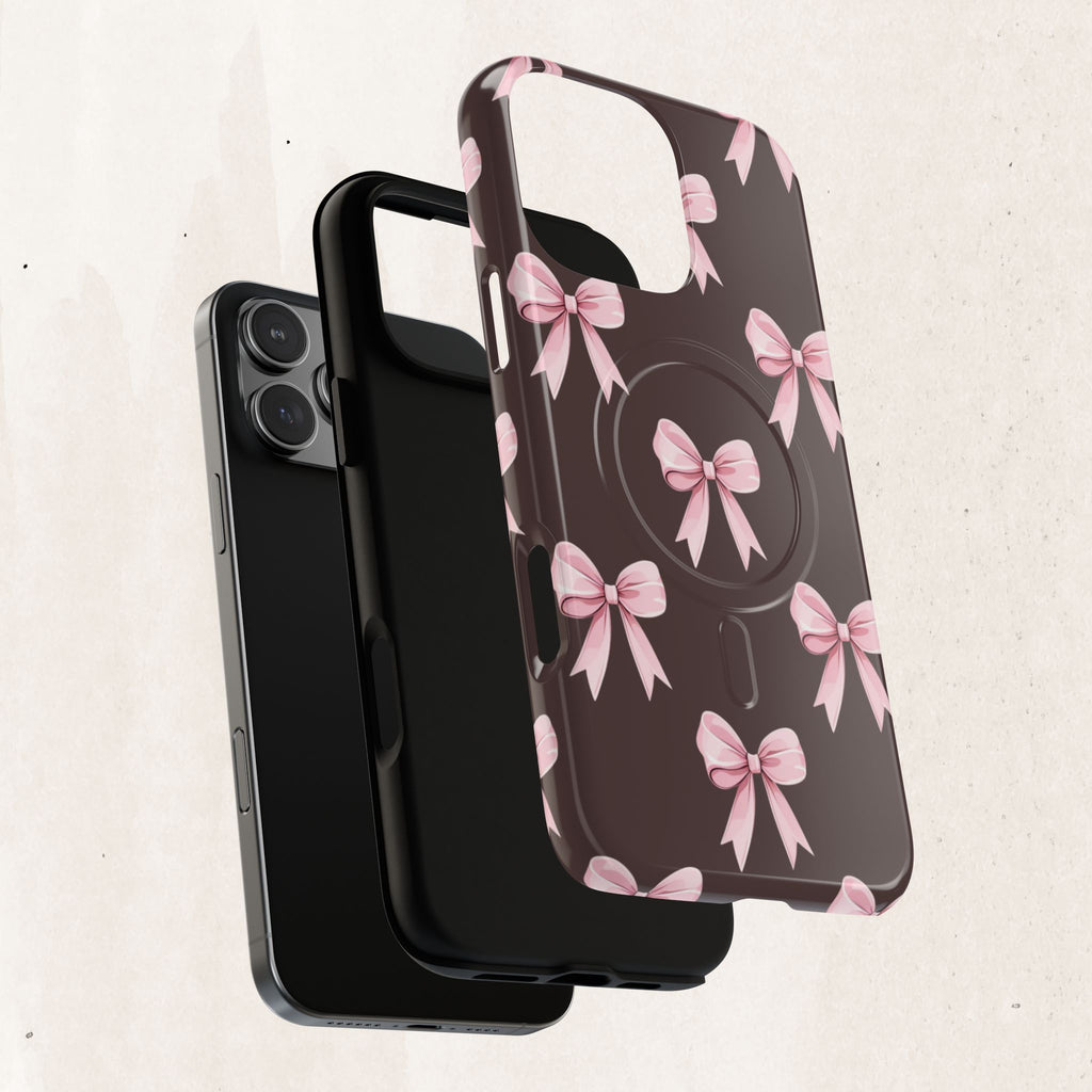 Pink Ribbon Bow Tough Magnetic Phone Case