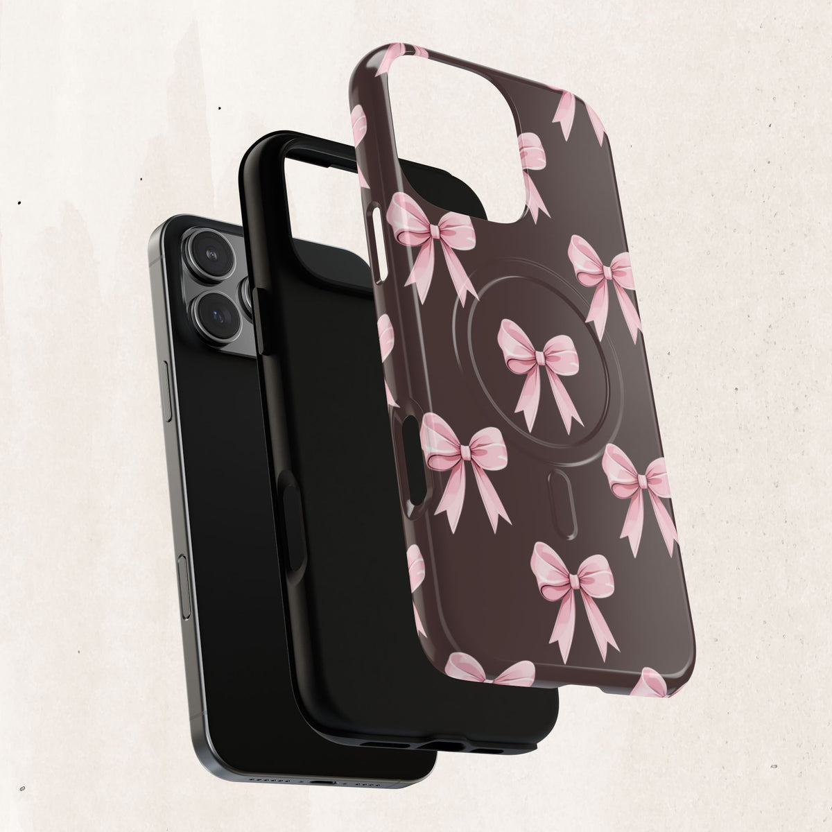 Pink Ribbon Bow Tough Magnetic Phone Case