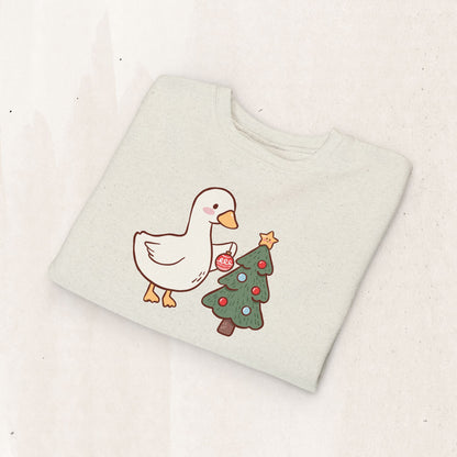 Decorating Duck Toddler Christmas Sweatshirt