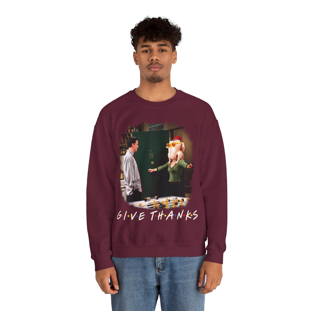 Give Thanks FRIENDS Thanksgiving Sweatshirt Printify