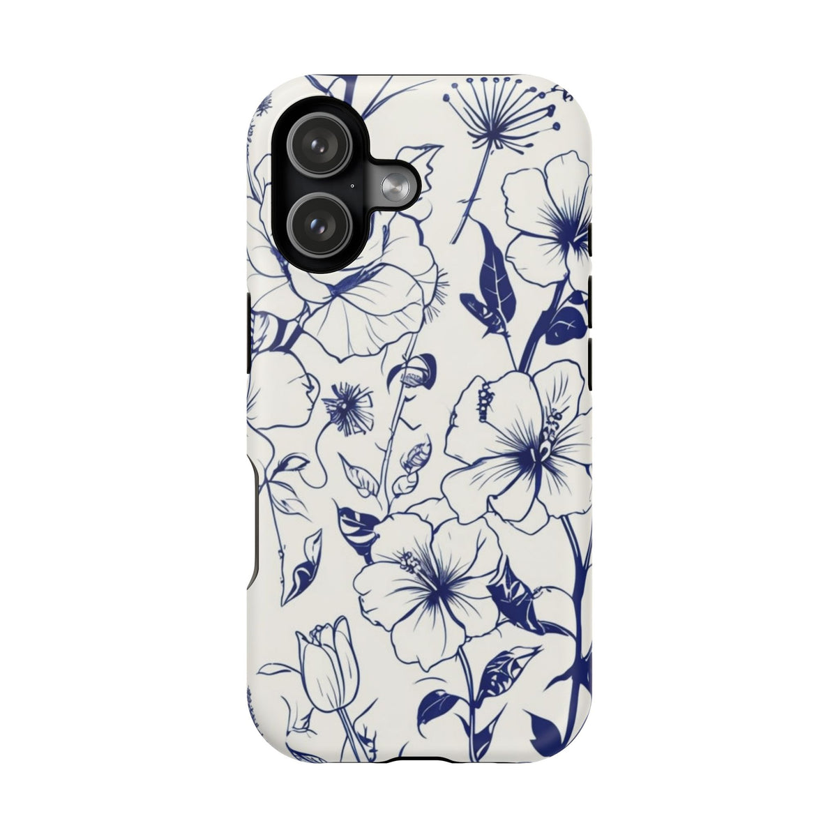 Floral Sketch Magnetic Phone Case, alternate view