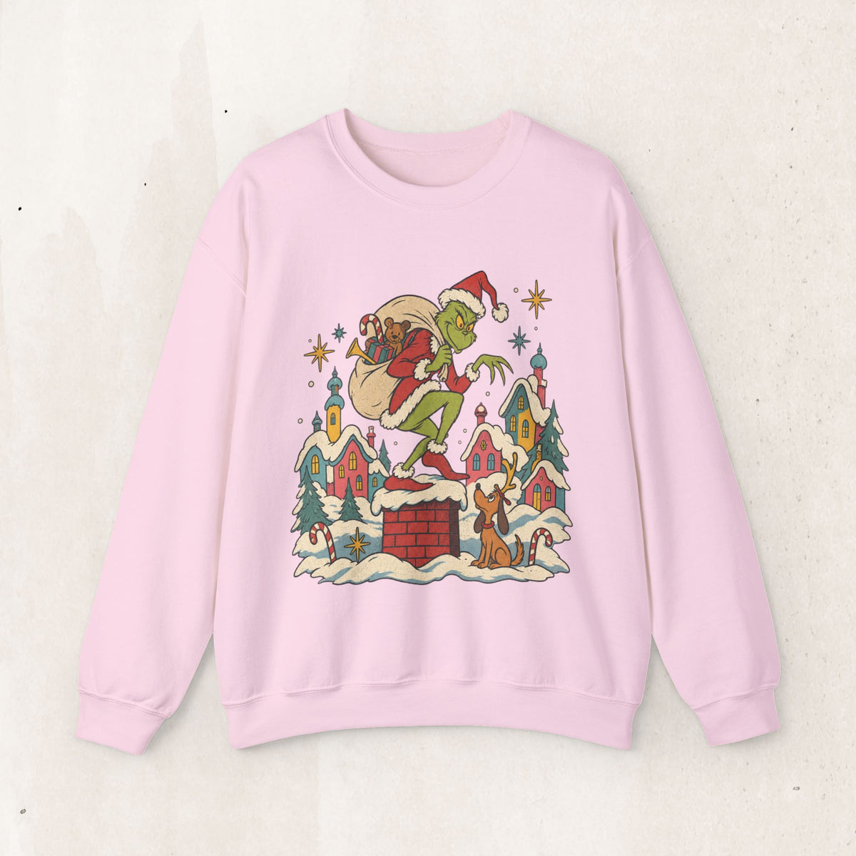 Grinch Santa Heist Crewneck Sweatshirt
