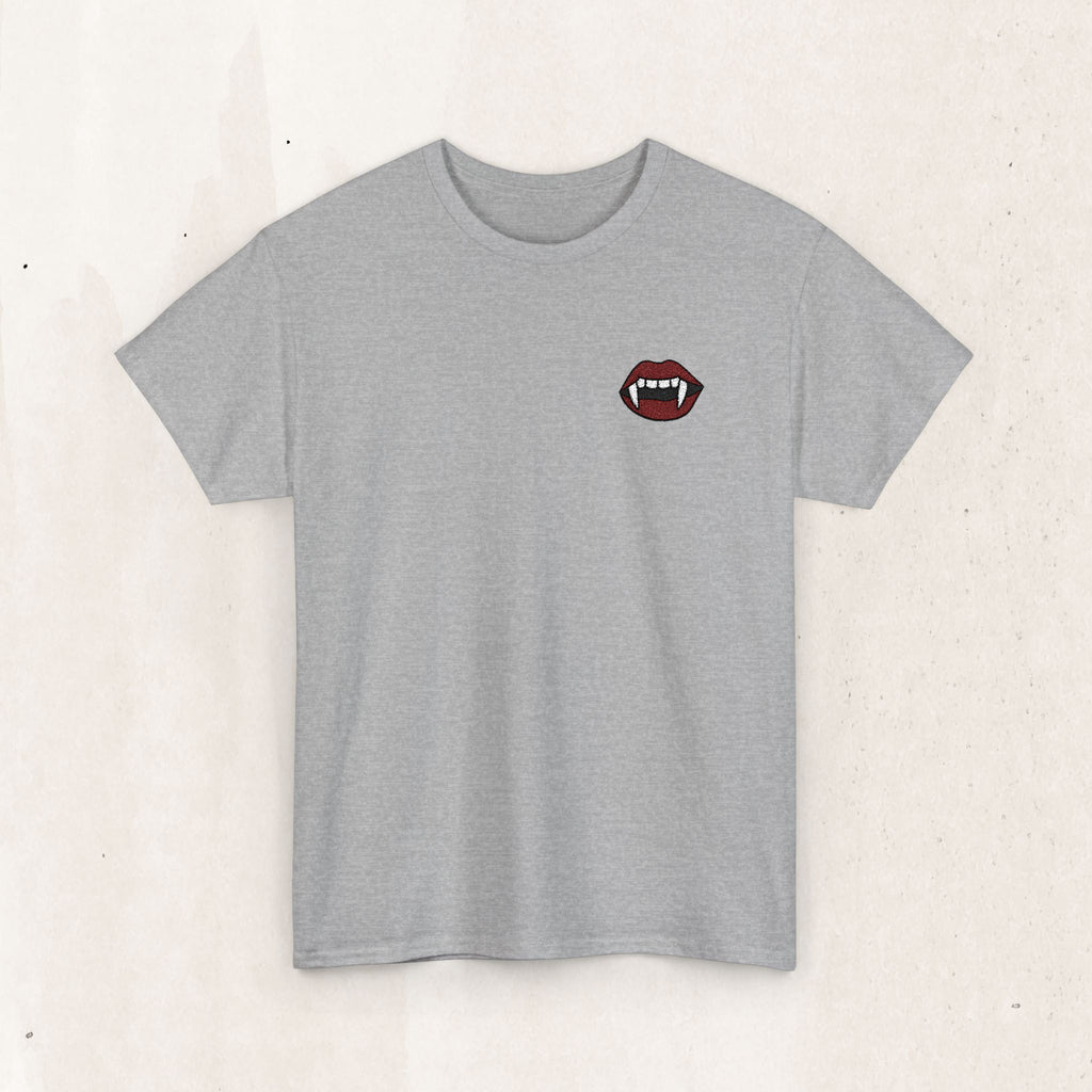 Embroidered Vampire Fangs Tee