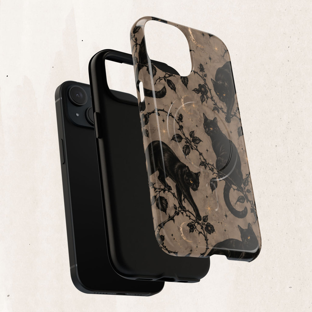 Vintage Black Cats Tough Phone Case