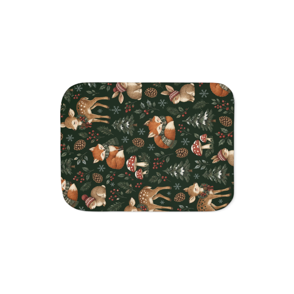 Woodland Winter Sherpa Blanket