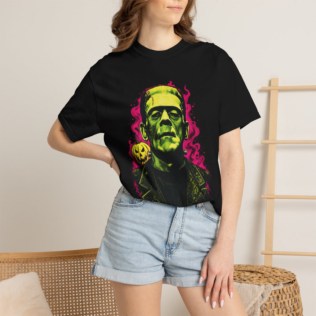 Frankenstein Neon Horror Tee