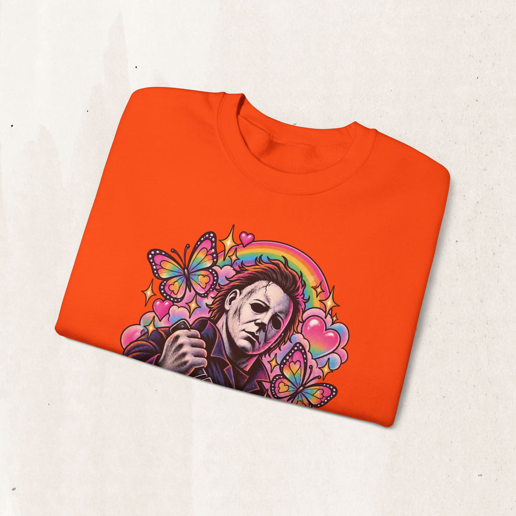 Colorful Michael Myers Horror Heart Crewneck