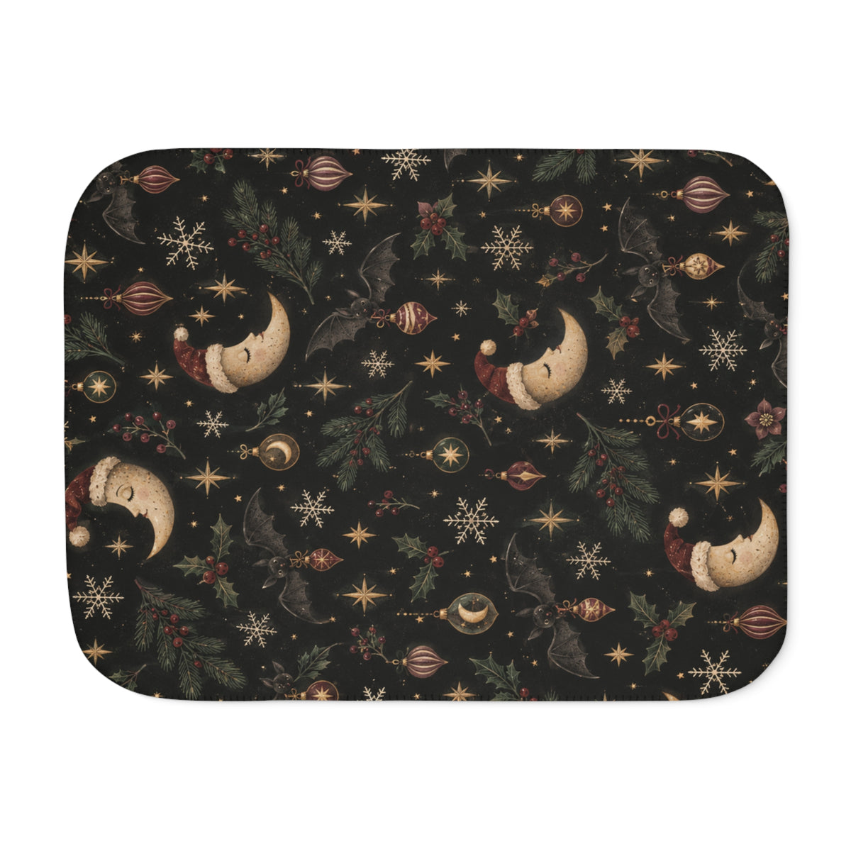 Celestial Christmas Night Sherpa Blanket