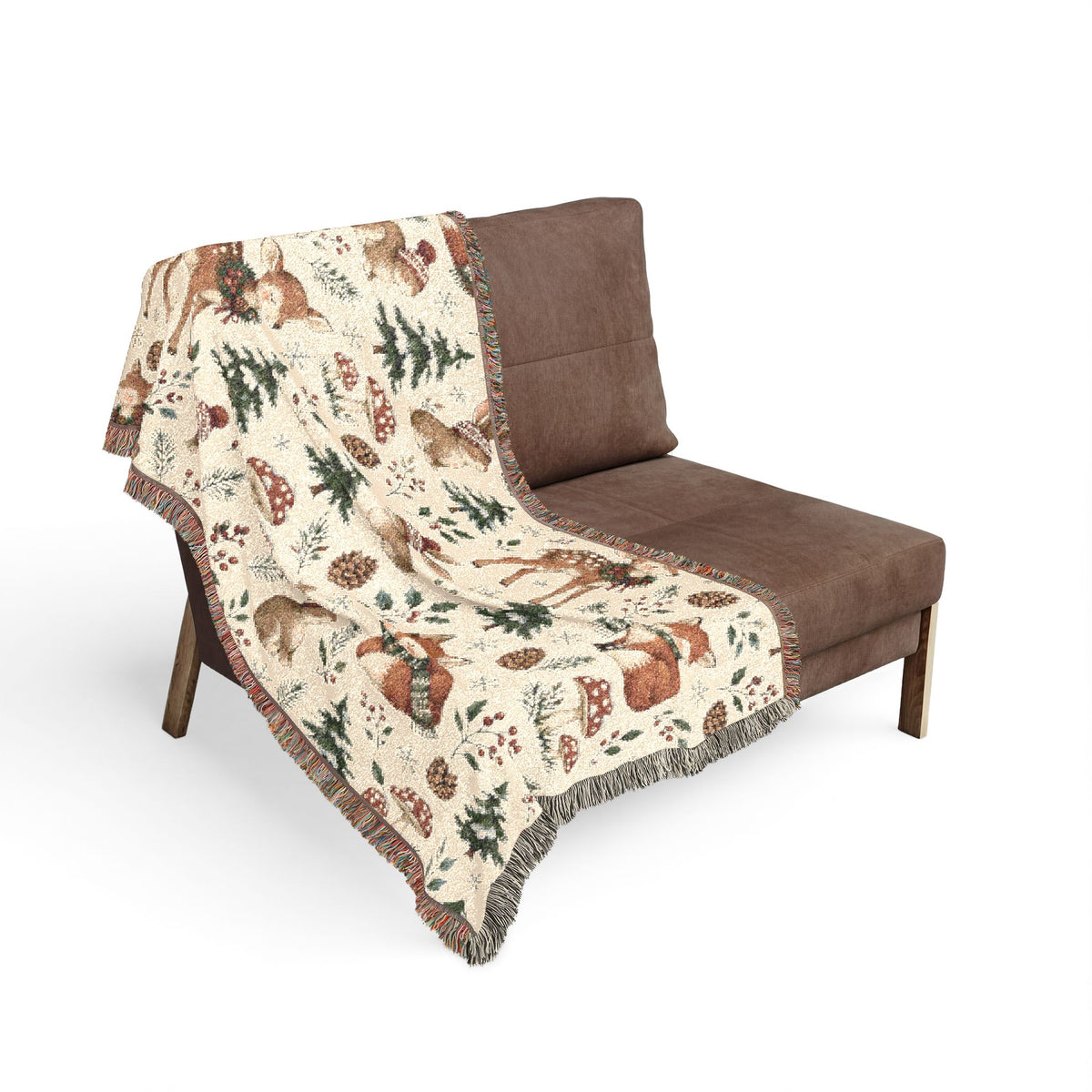 Woodland Winter Woven Blanket