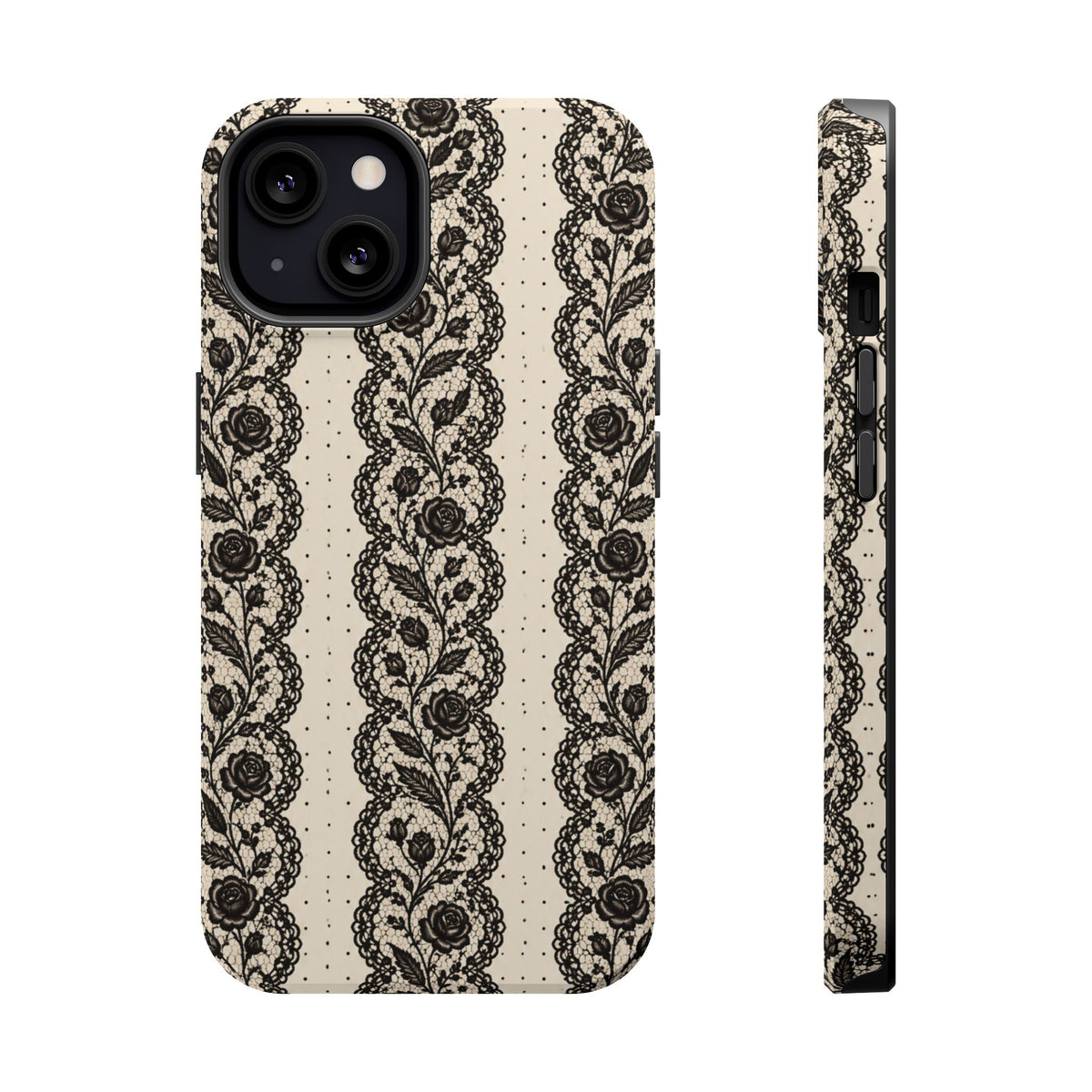 Lace Stripes Magnetic Phone Case, alternate view