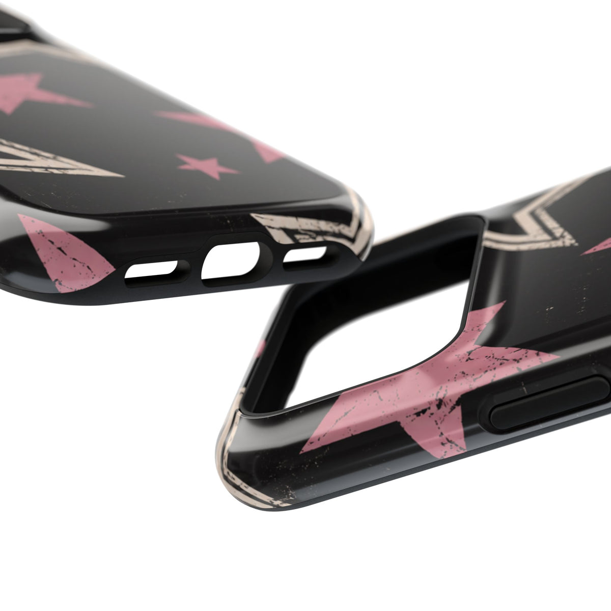 Pink Retro Stars Magnetic Phone Case, alternate view