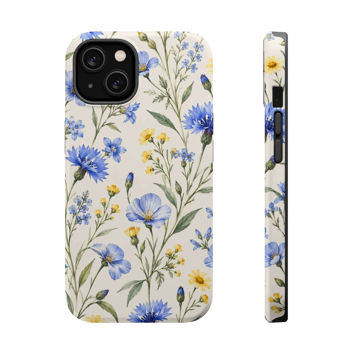 Floral Blue Cornflower Tough Magnetic Phone Case