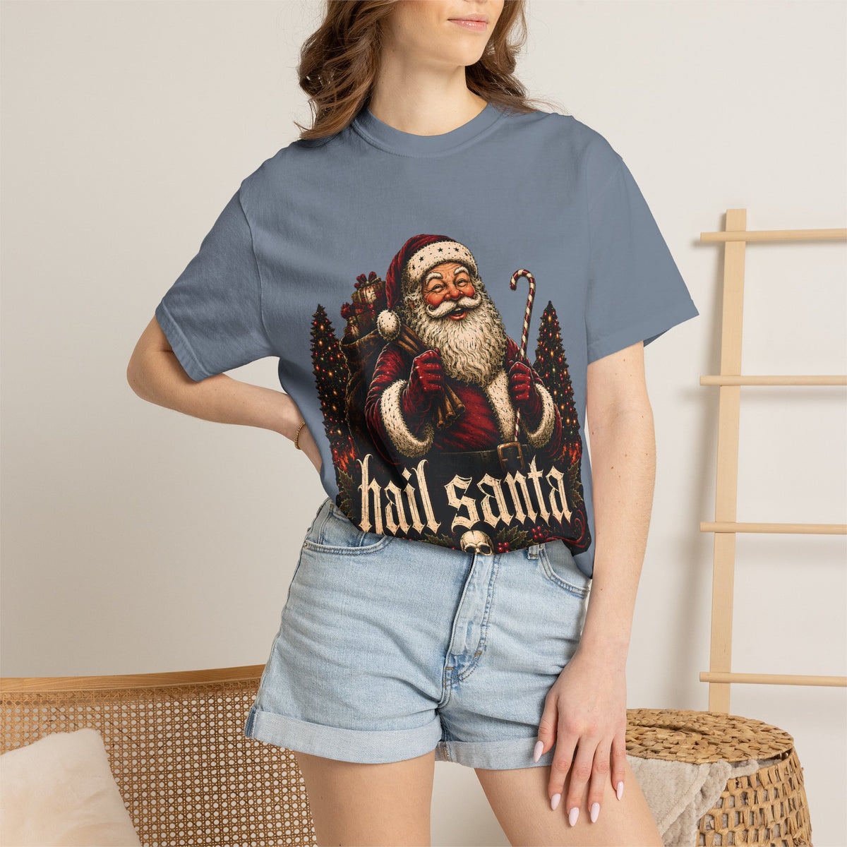 Hail Santa Vintage Graphic Tee