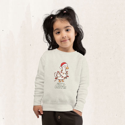 Santa Hat Duck "Merry Christmas" Toddler Sweatshirt