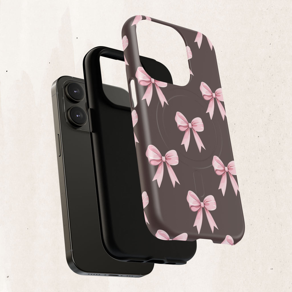 Pink Ribbon Bow Tough Magnetic Phone Case