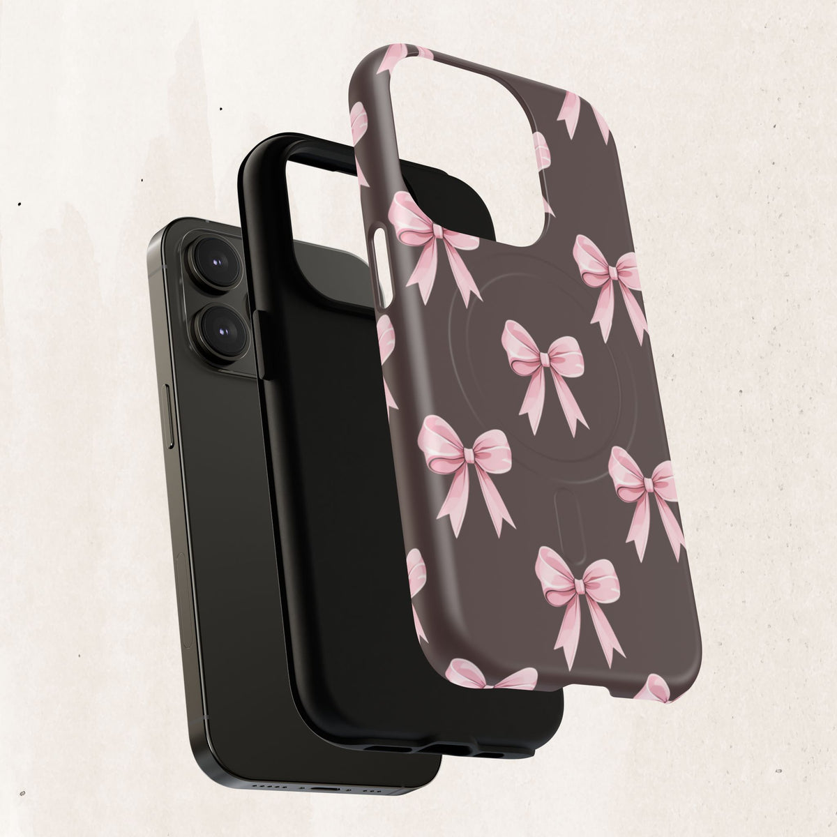 Pink Ribbon Bow Tough Magnetic Phone Case