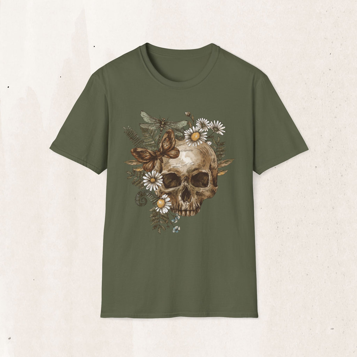 Floral Skull Graphic Tee