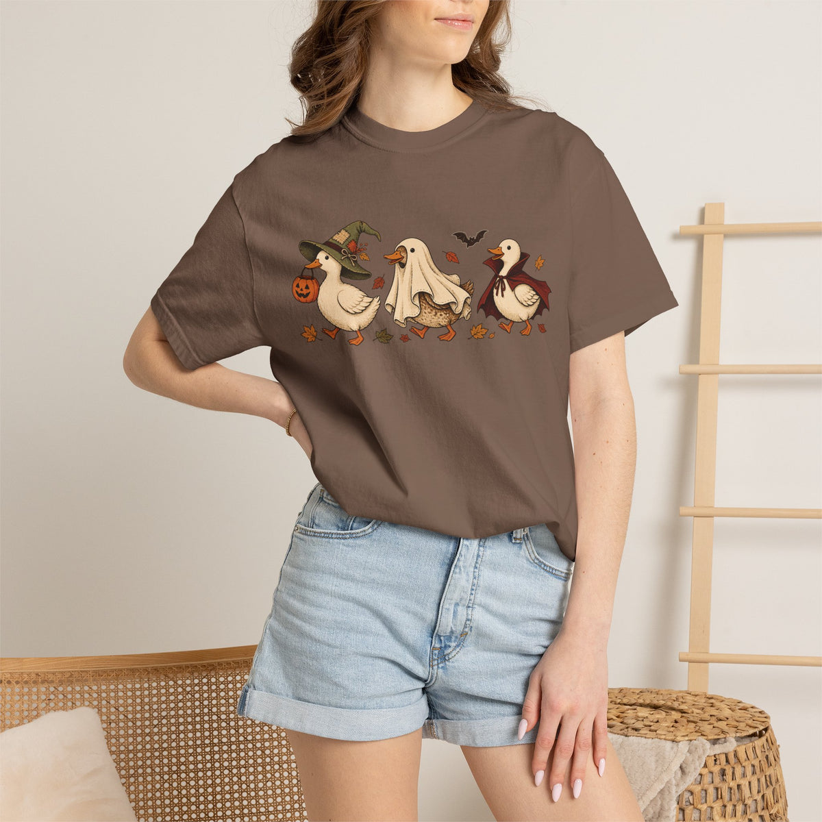 Halloween Ducks Tee in Espresso, alternate view