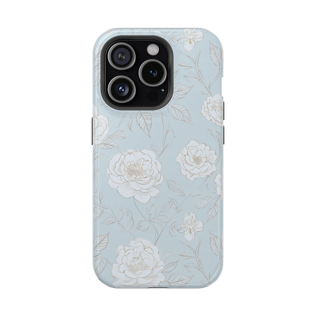 Blue Floral Magnetic Phone Case, alternate view