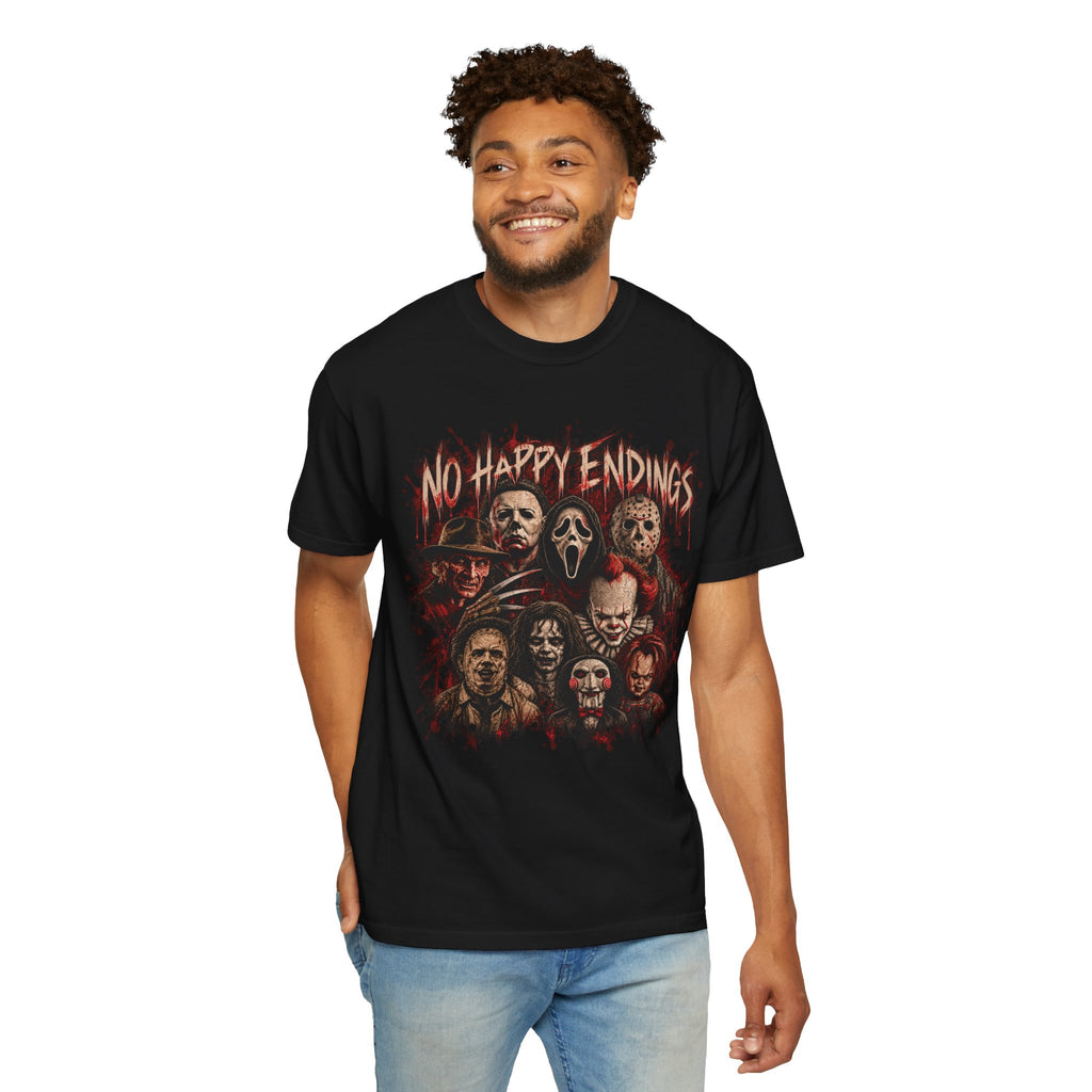 Horror Icons "No Happy Endings" Tee