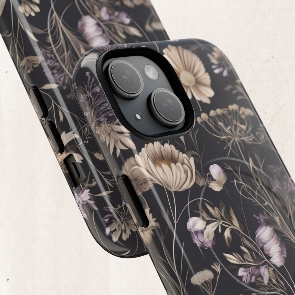 Floral Noir Tough Magnetic Phone Case