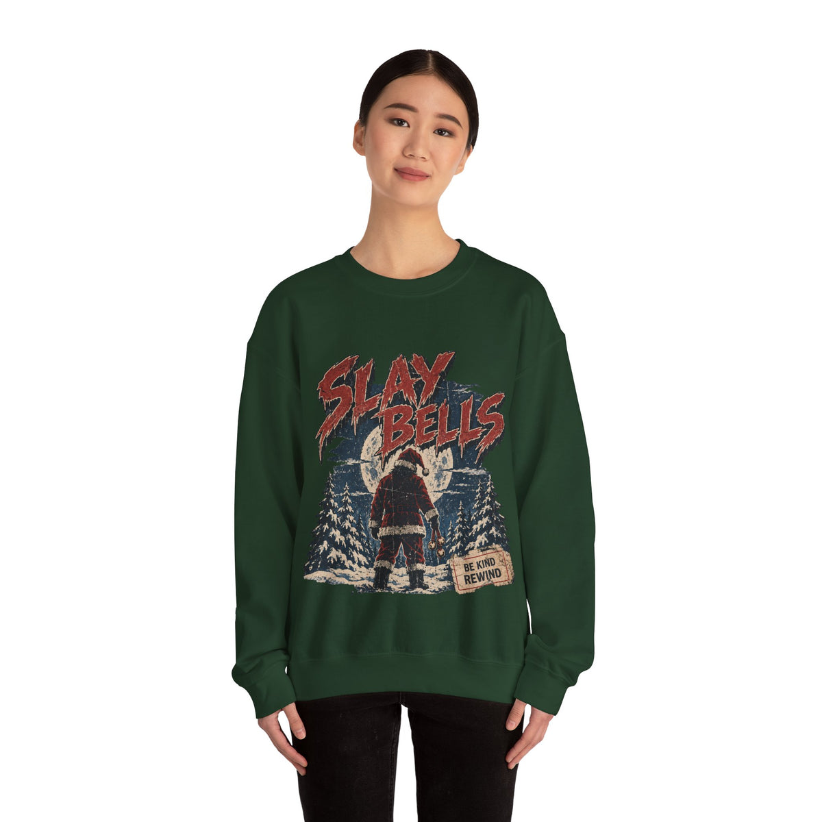 Slay Bells Christmas Sweatshirt, Horror Christmas Crewneck