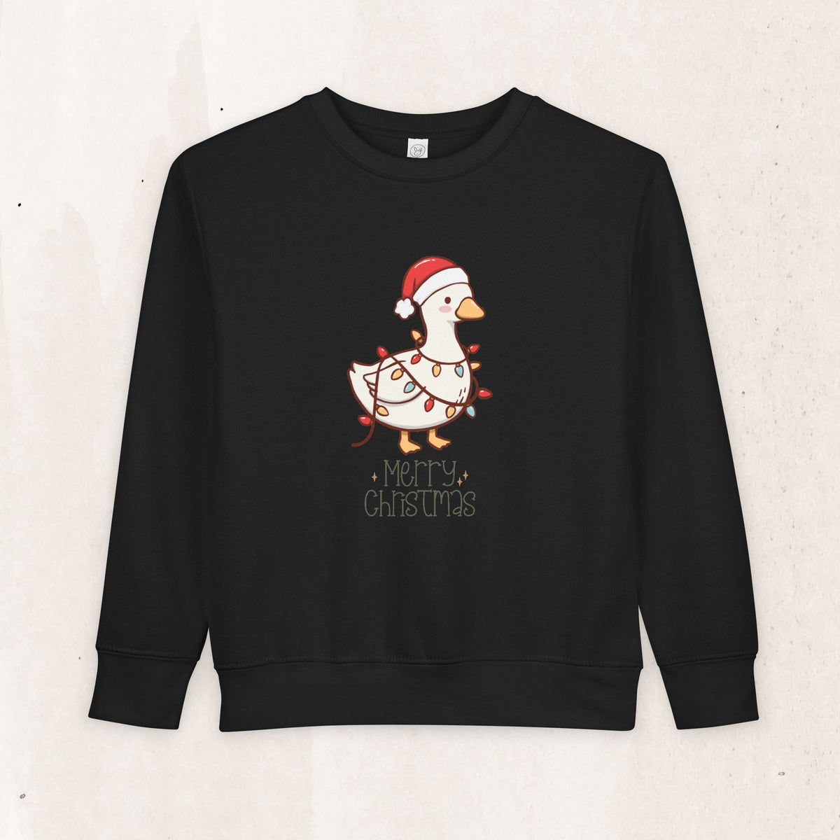 Santa Hat Duck "Merry Christmas" Toddler Sweatshirt