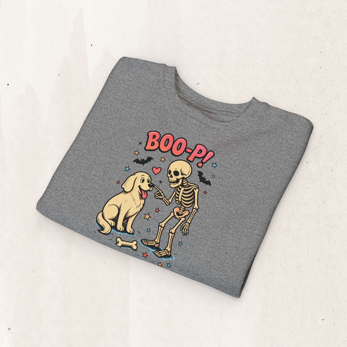 Skeleton & Puppy “BOO-P!” Toddler Sweatshirt