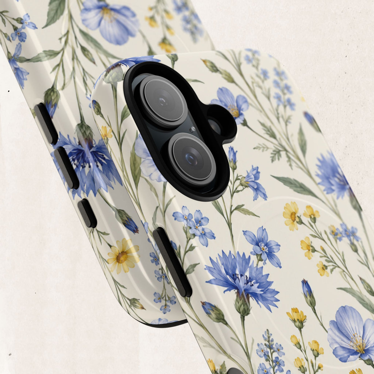 Floral Blue Cornflower  Magnetic Phone Case
