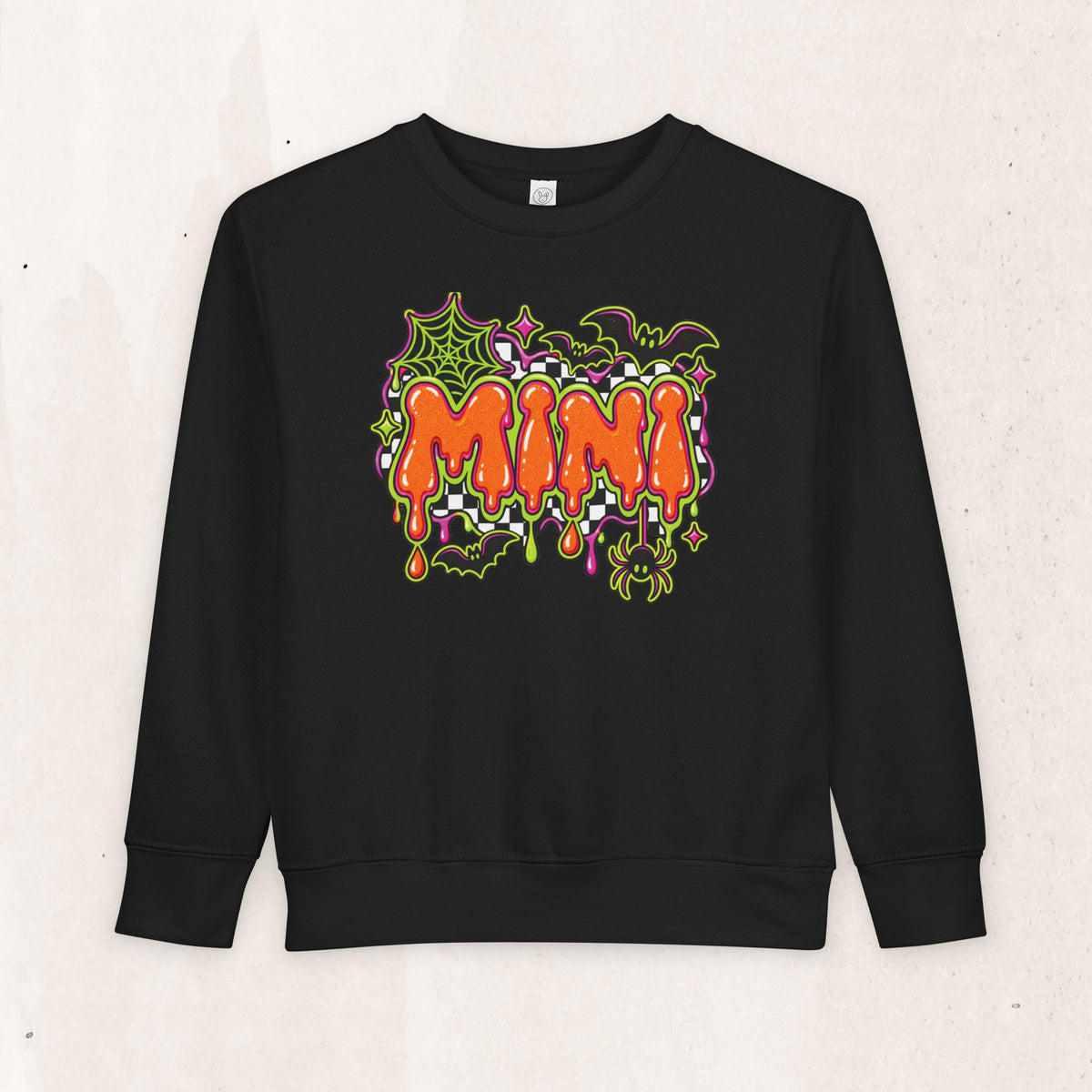 Neon Drip Checkerboard "Mini" Design Sweatshirt