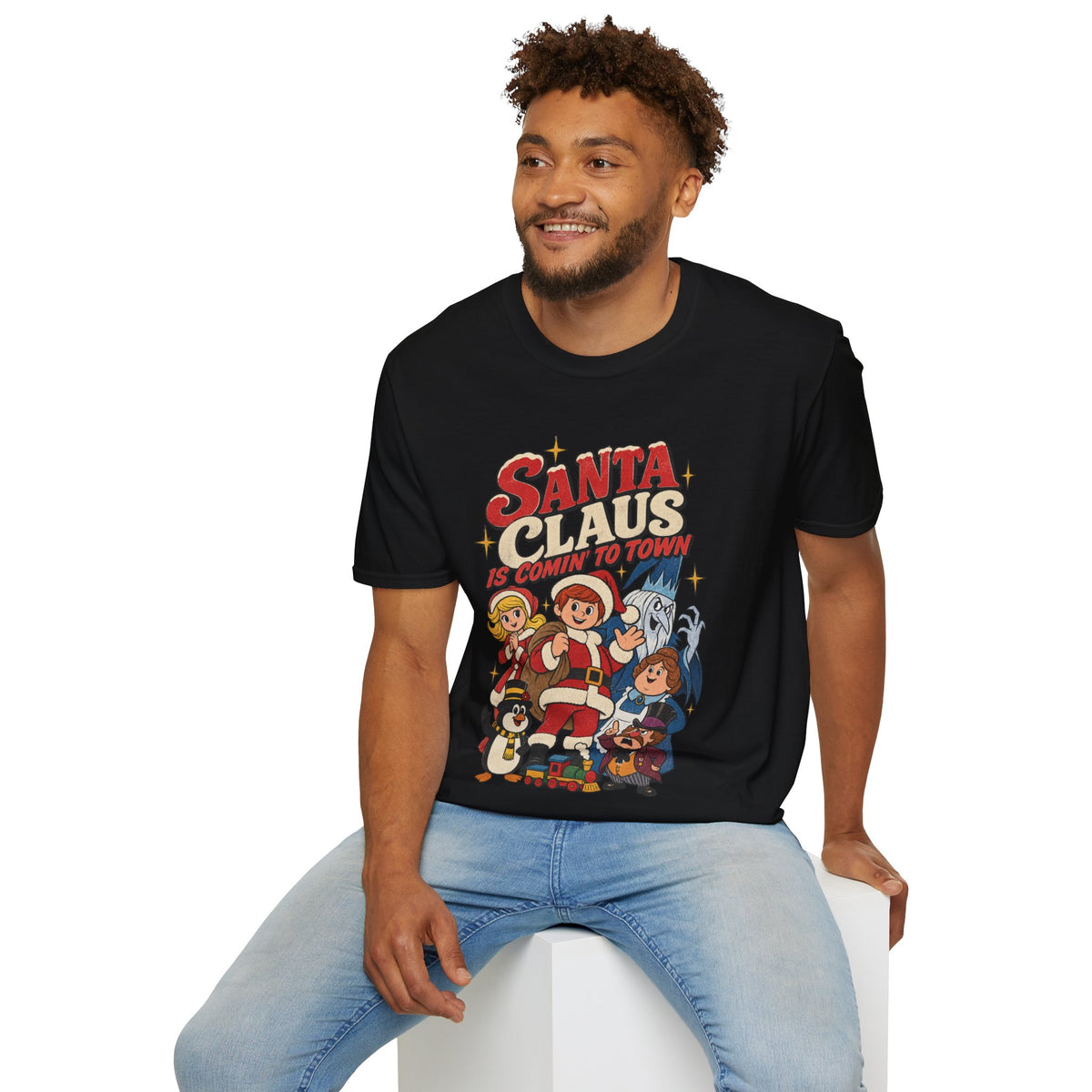 Santa Claus Is Comin' To Town Christmas Tee