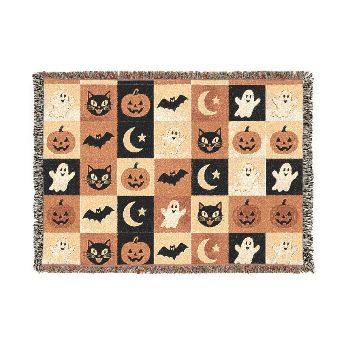 Halloween Patchwork Woven Blanket